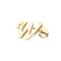 Simple Art Body 26 Letter Gold Color-preserving Glossy Earrings sku image 67