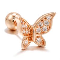 Classic Temperament Butterfly Gold Non-fading Piercing Earring sku image 13