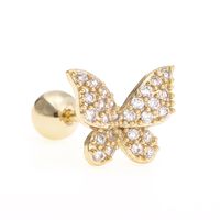 Pendiente Piercing Clásico Dorado Con Mariposa De Temperamento Que No Se Desvanece sku image 15