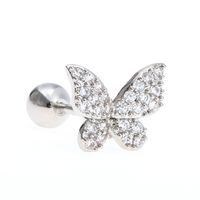 Classic Temperament Butterfly Gold Non-fading Piercing Earring sku image 17