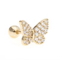 Classic Temperament Butterfly Gold Non-fading Piercing Earring sku image 18