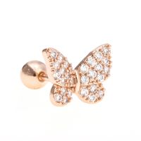 Classic Temperament Butterfly Gold Non-fading Piercing Earring sku image 1