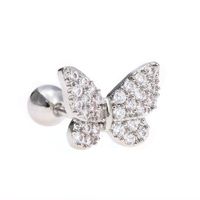 Classic Temperament Butterfly Gold Non-fading Piercing Earring sku image 2