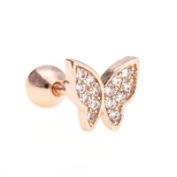 Classic Temperament Butterfly Gold Non-fading Piercing Earring sku image 4