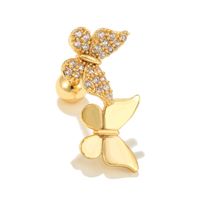 Classic Temperament Butterfly Gold Non-fading Piercing Earring sku image 25