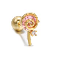 Pink Candy Ear Bone Studs Lollipop Ice Cream Earrings Piercing Ear Studs sku image 8