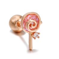 Pink Candy Ear Bone Studs Lollipop Ice Cream Earrings Piercing Ear Studs sku image 9