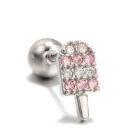 Pink Candy Ear Bone Studs Lollipop Ice Cream Earrings Piercing Ear Studs sku image 16