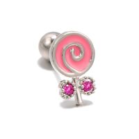 Pink Candy Ear Bone Studs Lollipop Ice Cream Earrings Piercing Ear Studs sku image 28