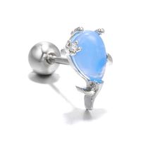 Ocean Series Ear Bone Nail Lock Ball Piercing Seahorse Starfish Earrings sku image 15