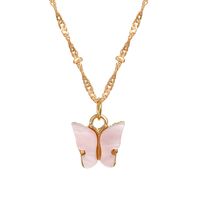 Vintage Style Butterfly Arylic Wholesale Necklace sku image 1