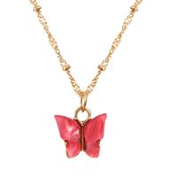 Vintage Style Butterfly Arylic Wholesale Necklace sku image 5