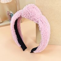 Morandi Pink Series Broad-sided Fabric Knitted Hair Band sku image 6