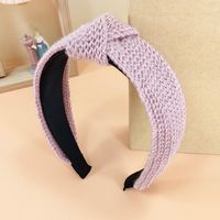 Morandi Pink Series Broad-sided Fabric Knitted Hair Band sku image 7