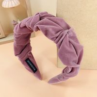 Morandi Pink Series Broad-sided Fabric Knitted Hair Band sku image 8