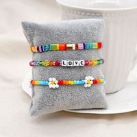 Bohemian Tila Beads Crystal Beads Rainbow Daisy Stacking Bracelet sku image 3