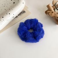 Klein Blue Simple Pure Color Head Rope Gloss Satin Temperament Hair Accessory sku image 3