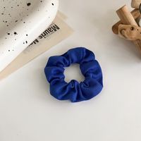 Klein Blue Simple Pure Color Head Rope Gloss Satin Temperament Hair Accessory sku image 6