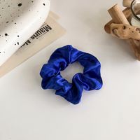 Klein Blue Simple Pure Color Head Rope Gloss Satin Temperament Hair Accessory sku image 2