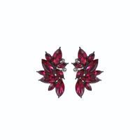 European And American Fashion Geometric Flower Alloy Diamond Earrings Female Wholesale sku image 1