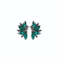 European And American Fashion Geometric Flower Alloy Diamond Earrings Female Wholesale sku image 3