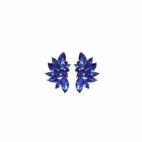 European And American Fashion Geometric Flower Alloy Diamond Earrings Female Wholesale sku image 4