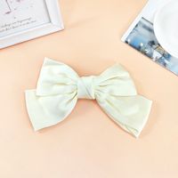 Fabric Silky Satin Bow Hairpin Simple Wide-sided Spring Clip Top Clip Steel Clip sku image 5