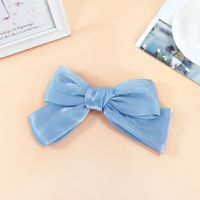 Fabric Silky Satin Bow Hairpin Simple Wide-sided Spring Clip Top Clip Steel Clip sku image 10
