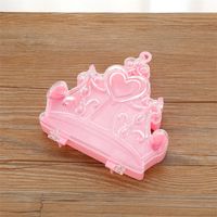 Cute Pink Transparent Cartoon Ice Cream Jewelry Storage Box sku image 3