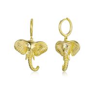 Cute Elephant Animal Earrings Personality Ear Buckle Ear Jewelry sku image 1