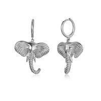 Cute Elephant Animal Earrings Personality Ear Buckle Ear Jewelry sku image 2