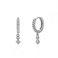 Geometric Diamond Earrings European And American Personality Earrings sku image 2
