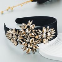 Baroque Style Shiny Stained Glass Diamond Fabric Headband sku image 3