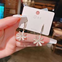 Korean Style Zircon Fashion Geometric Tassel Pendant Earring Copper Ear Jewelry sku image 16