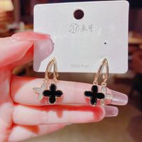 Korean Style Zircon Fashion Geometric Tassel Pendant Earring Copper Ear Jewelry sku image 10