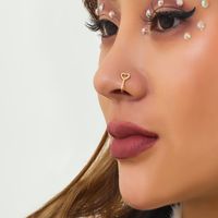 European And American Geometric Water Droplets Turquoise Perforation-free Nose Clip sku image 16
