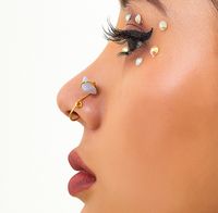 European And American Geometric Water Droplets Turquoise Perforation-free Nose Clip sku image 19
