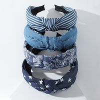 European And American New Wide-brimmed Fabric Hair Accessories Knotted Headband main image 1