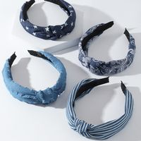 European And American New Wide-brimmed Fabric Hair Accessories Knotted Headband main image 5