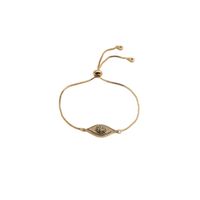 Retro Evil Eye Jewelry Bracelet Copper Zircon Adjustable Female Bracelet sku image 2