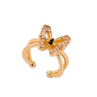 Wholesale Jewelry Simple Style Butterfly Alloy Zircon Plating Earrings sku image 1