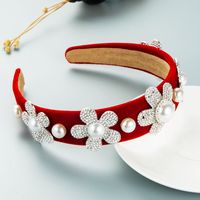 Diadema De Flores De Perlas De Diamantes De Imitación Completa Hermosa Europea Y Americana sku image 1