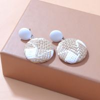 European And American New Woven Earrings Retro Ethnic Style Round Earrings main image 5