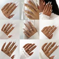 Set Sittong القمر الخاتم المرصع بالماس ، Love Pearl Ring Ring Creative Zodiac Finger Finger Ring Ring main image 3