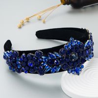 Retro Baroque Stained Glass Diamond Fabric Headband main image 5
