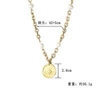 Brand Compass Pearl Beads Chain Personality Light Luxury Necklace main image 3