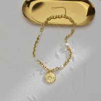 Marke Kompass Perlenkette Persönlichkeit Licht Luxus Halskette main image 4