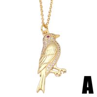 Creative Personality Peace Dove Pendant Clavicle Chain Copper Necklace main image 3