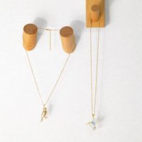 Creative Personality Peace Dove Pendant Clavicle Chain Copper Necklace main image 6