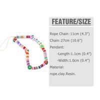 Letters Love Mobile Phone Lanyard Color Soft Clay Fruit Mobile Phone Chain main image 5